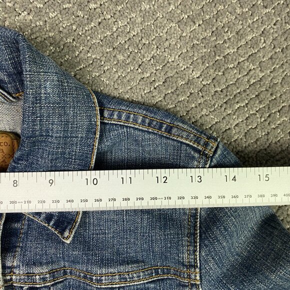 Vintage Levi's Jean Jacket Women's Small Blue Cotton Made in USA Denim Trucker - Picture 14 of 16